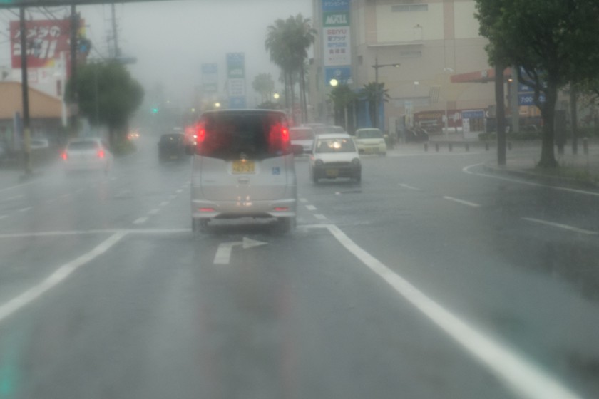 こういう暗い日はライトをつけて欲しい